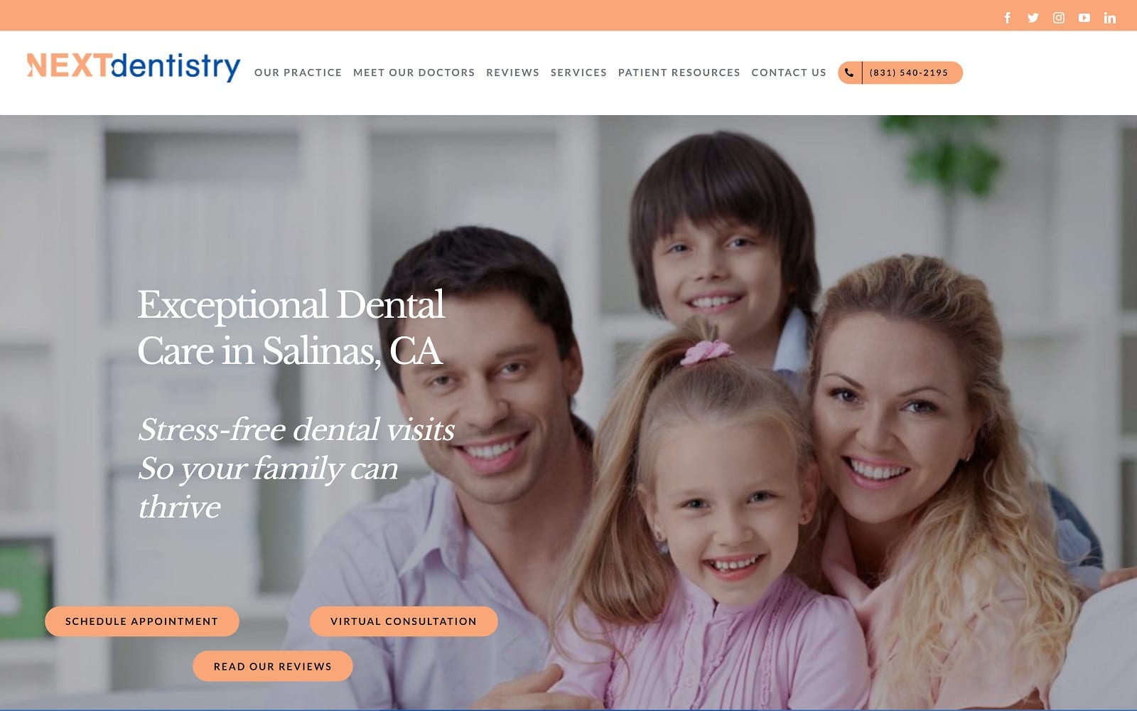 The Screenshot of NEXT Dentistrynextdentistry.com Dr. Delwin Hemingway Website