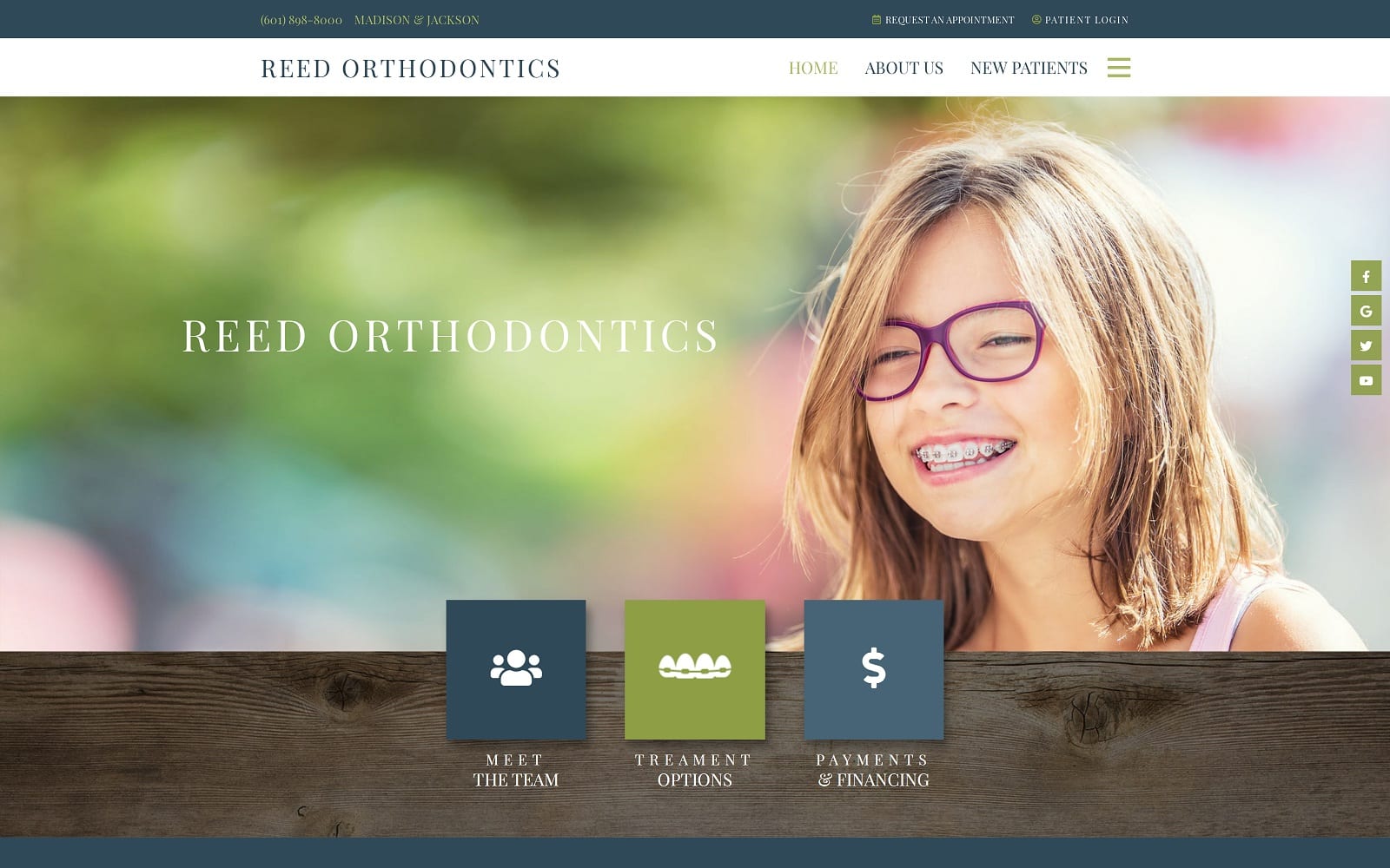 The Screenshot of Reed Orthodontics noelreed.com Dr. Reed Website