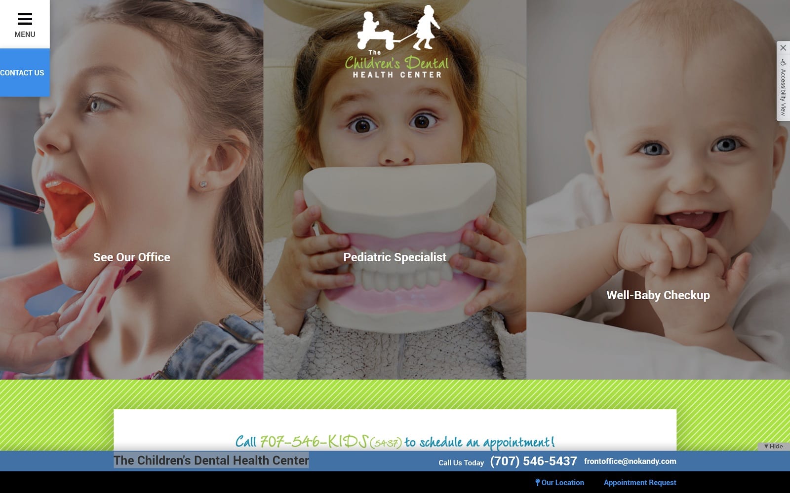 The Screenshot of Shana Berger Van Cleave, DDS nokandy.com Website