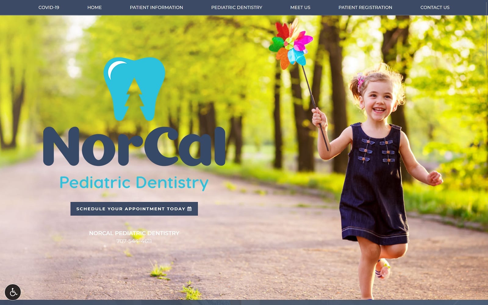 The Screenshot of NorCal Pediatric Dentistry norcalpediatricdds.com Website