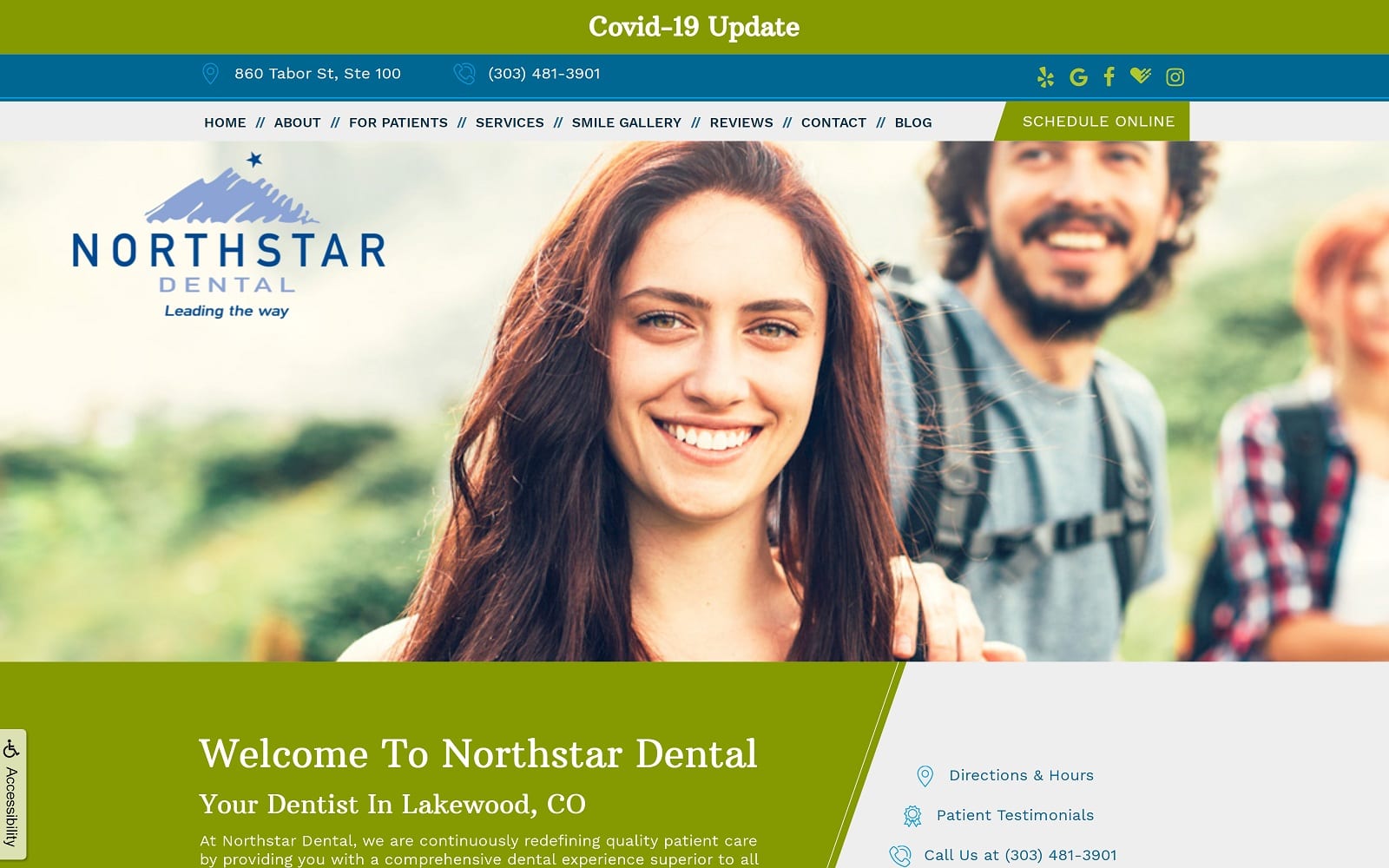 The Screenshot of Northstar Dental northstardentalco.com Website
