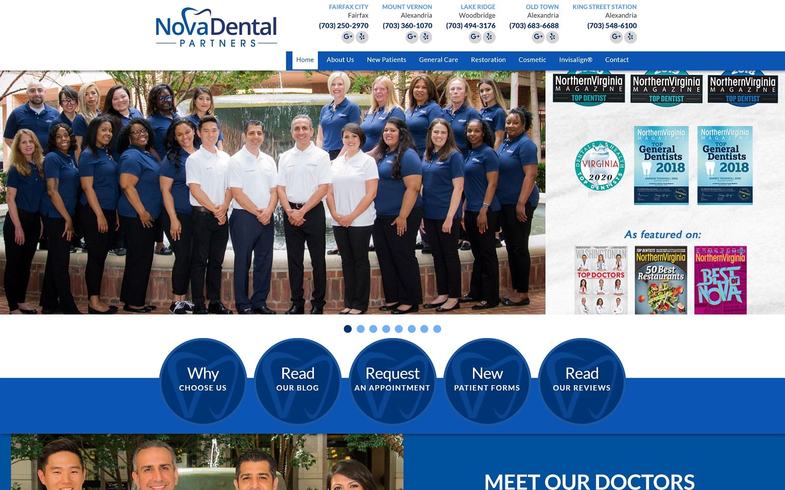 The Screenshot of Nova Dental Partners - Old Town novadentalpartners.com Website