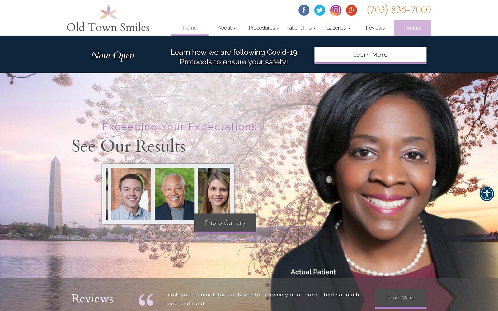 The Screenshot of Old Town Smiles oldtownsmiles.com Website