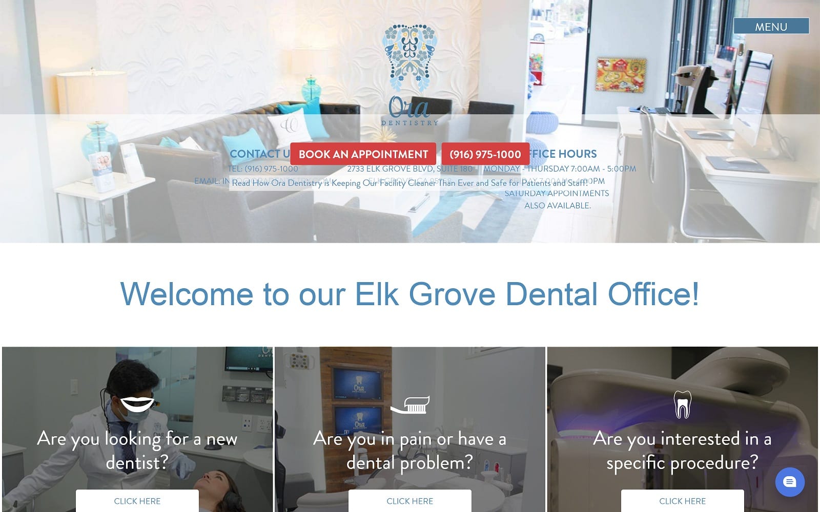 The Screenshot of Ora Dentistry oradentistry.com Website