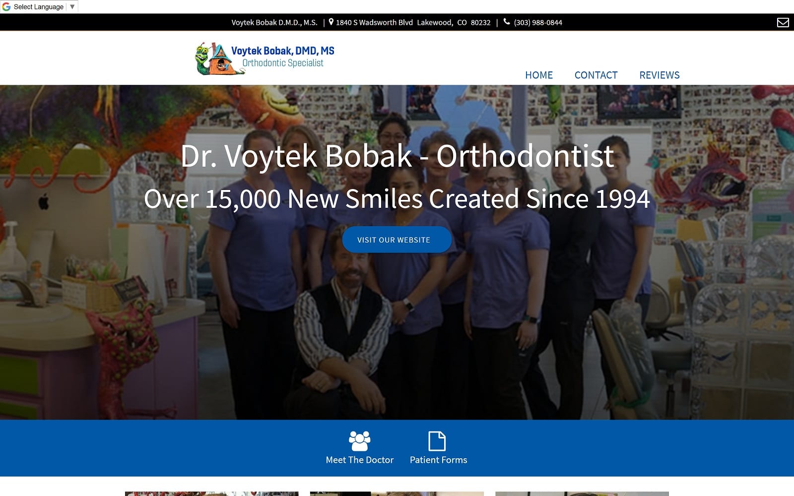 The Screenshot of Voytek Bobak D.M.D., M.S. orthodontistlakewoodco.com Website