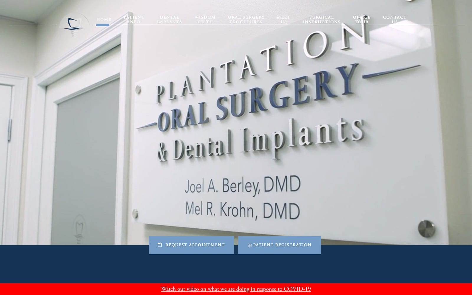 The Screenshot of Hollywood Oral Surgery and Dental Implants plantationoralsurgery.com Website