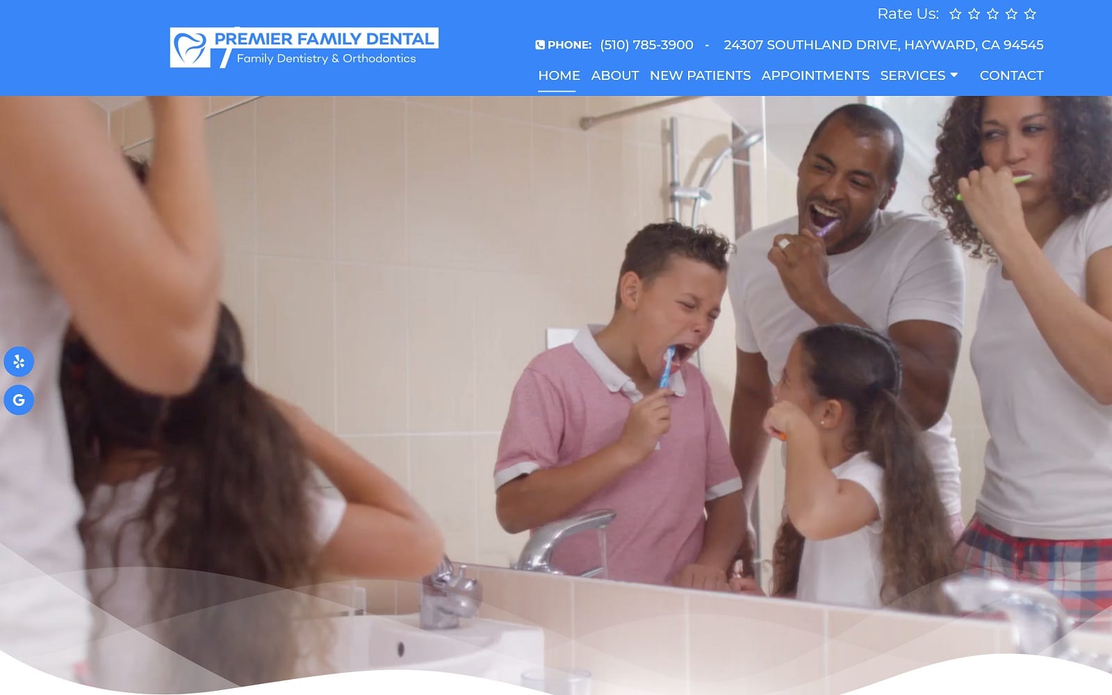 The Screenshot of Premier Family Dental premierfamdental.com Website