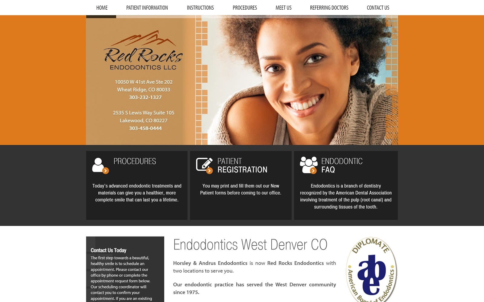 The Screenshot of Red Rocks Endodontics redrocksendo.com Website