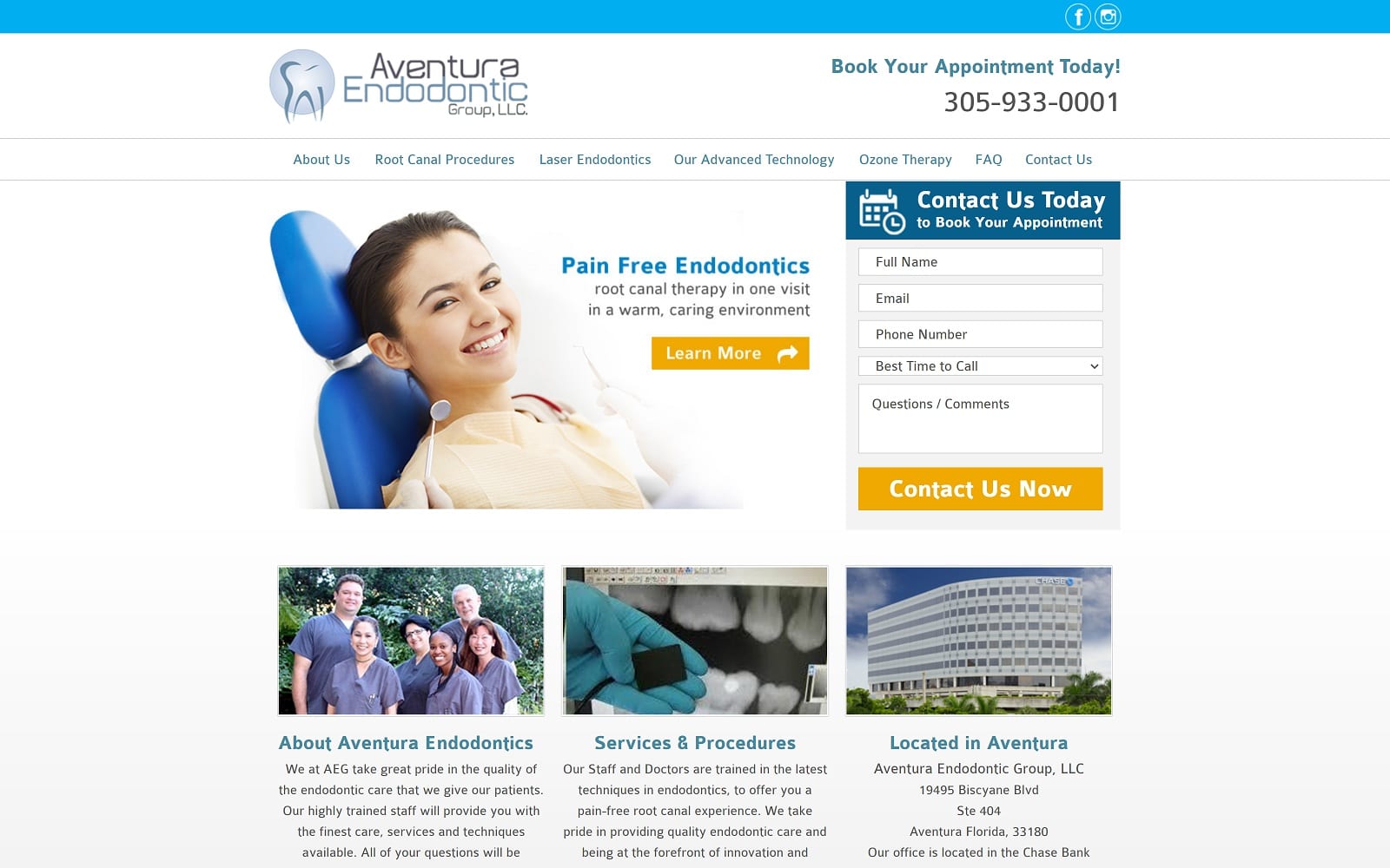 The Screenshot of Goldfaden Greg DDS rootcanaldoc.com Website