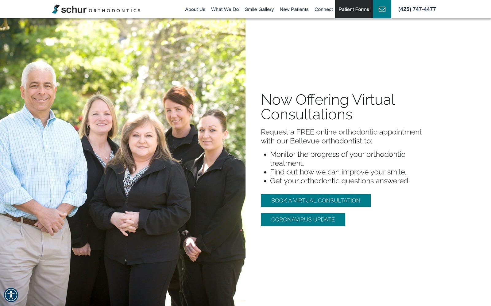 The Screenshot of Schur Orthodontics schurorthodontics.com Website