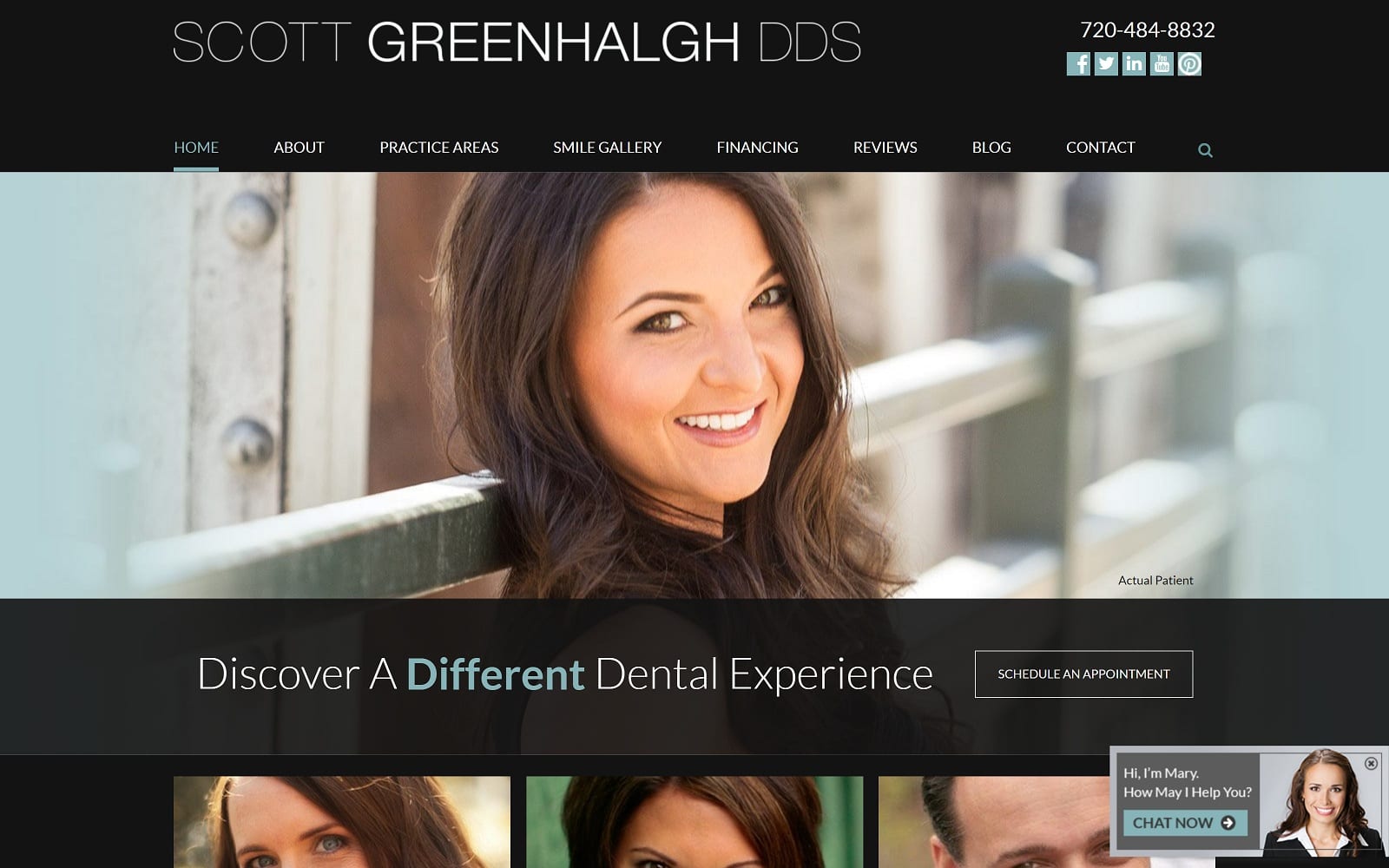 The Screenshot of Scott Greenhalgh, DDS scottgreenhalghdds.com Wesite