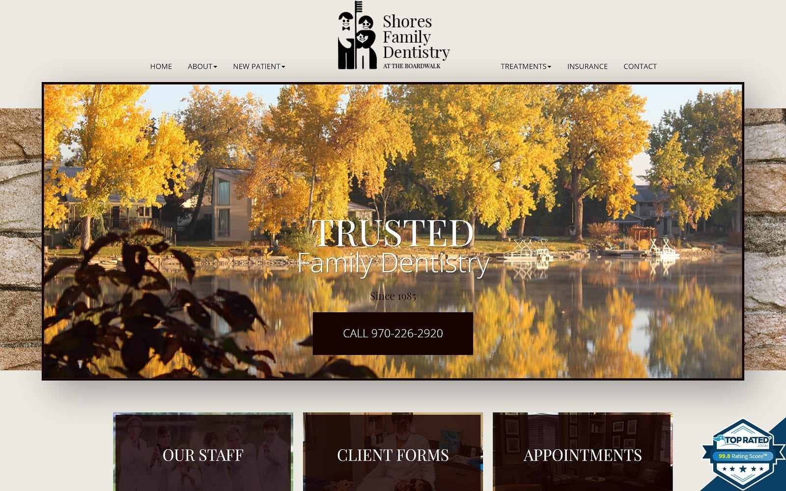The Screenshot of Shores Family Dentistry shoresfamilydentistry.com Website