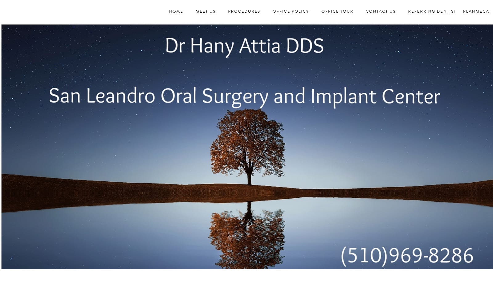 The Screenshot of Dr Hany Attia San Leandro Oral Surgery sloralsurgery.com Website