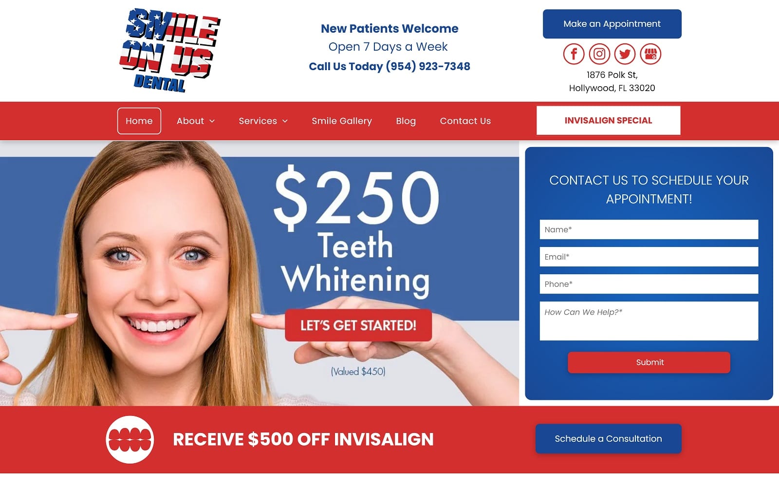 The Screenshot of Ilya Freyberg DDS PA smile-on-us.com Website
 