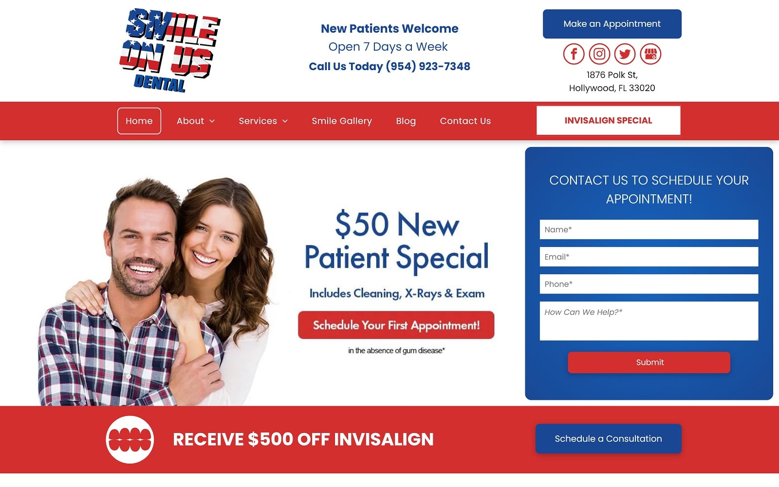 The Screenshot of Ilya Freyberg DDS PA smile-on-us.com Website
 