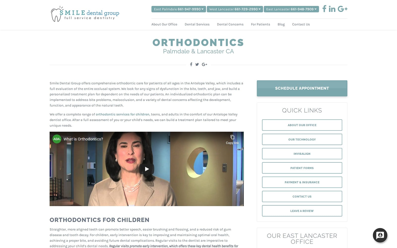 The Screenshot of Smile Dental Group smiledentalgroup.com Website