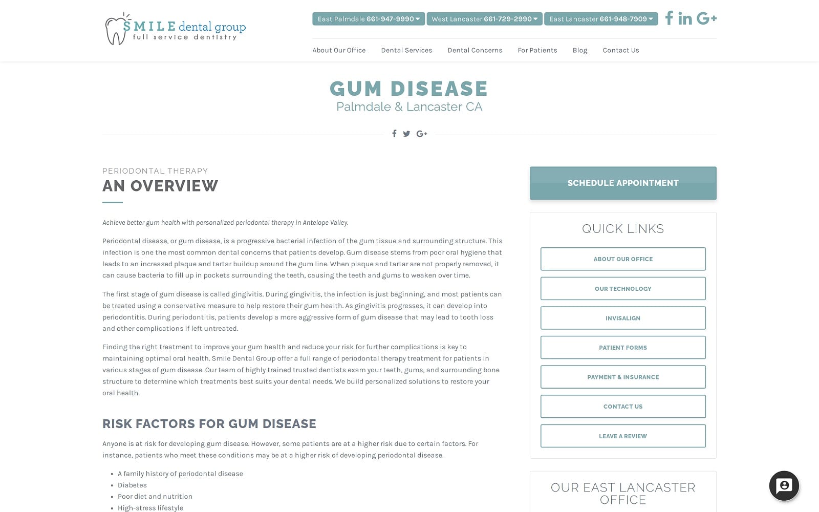 The Screenshot of Smile Dental Group smiledentalgroup.com Website