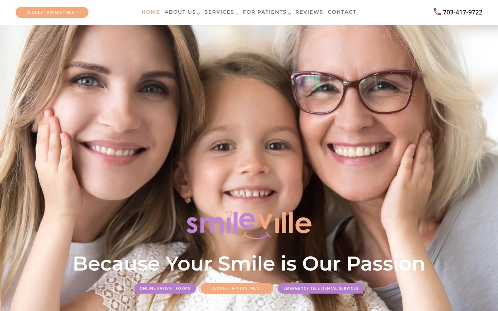 The Screenshot of Smileville Family Dental smilevillealexandria.com Website