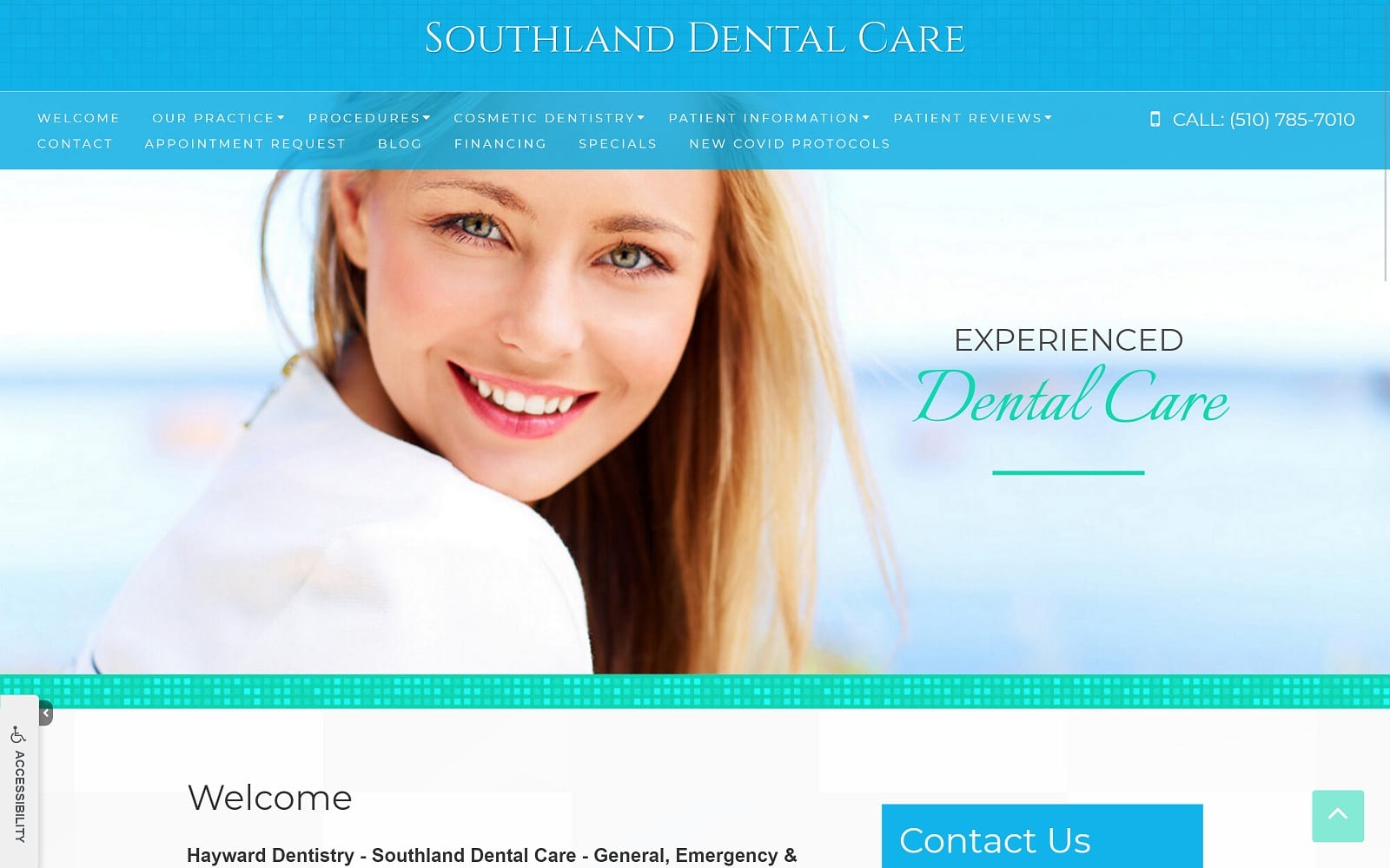 The Screenshot of Southland Dental Care southlanddental.com Website