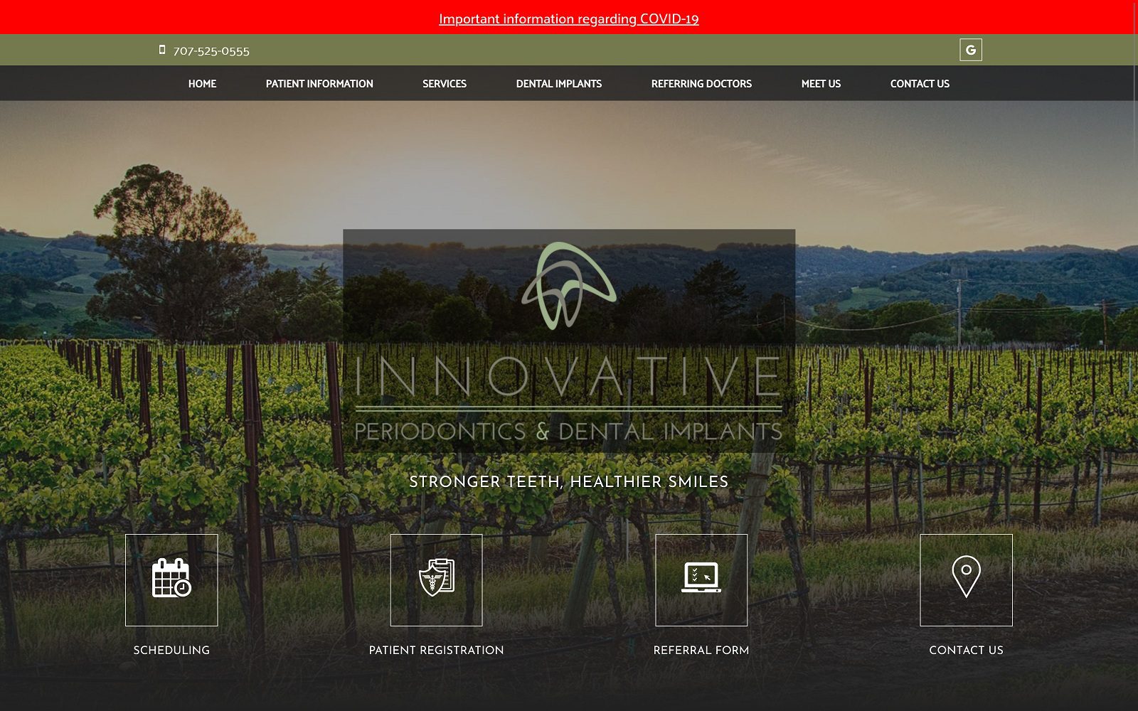 The Screenshot of Innovative Periodontics & Dental Implants srinnovativeperio.com Website