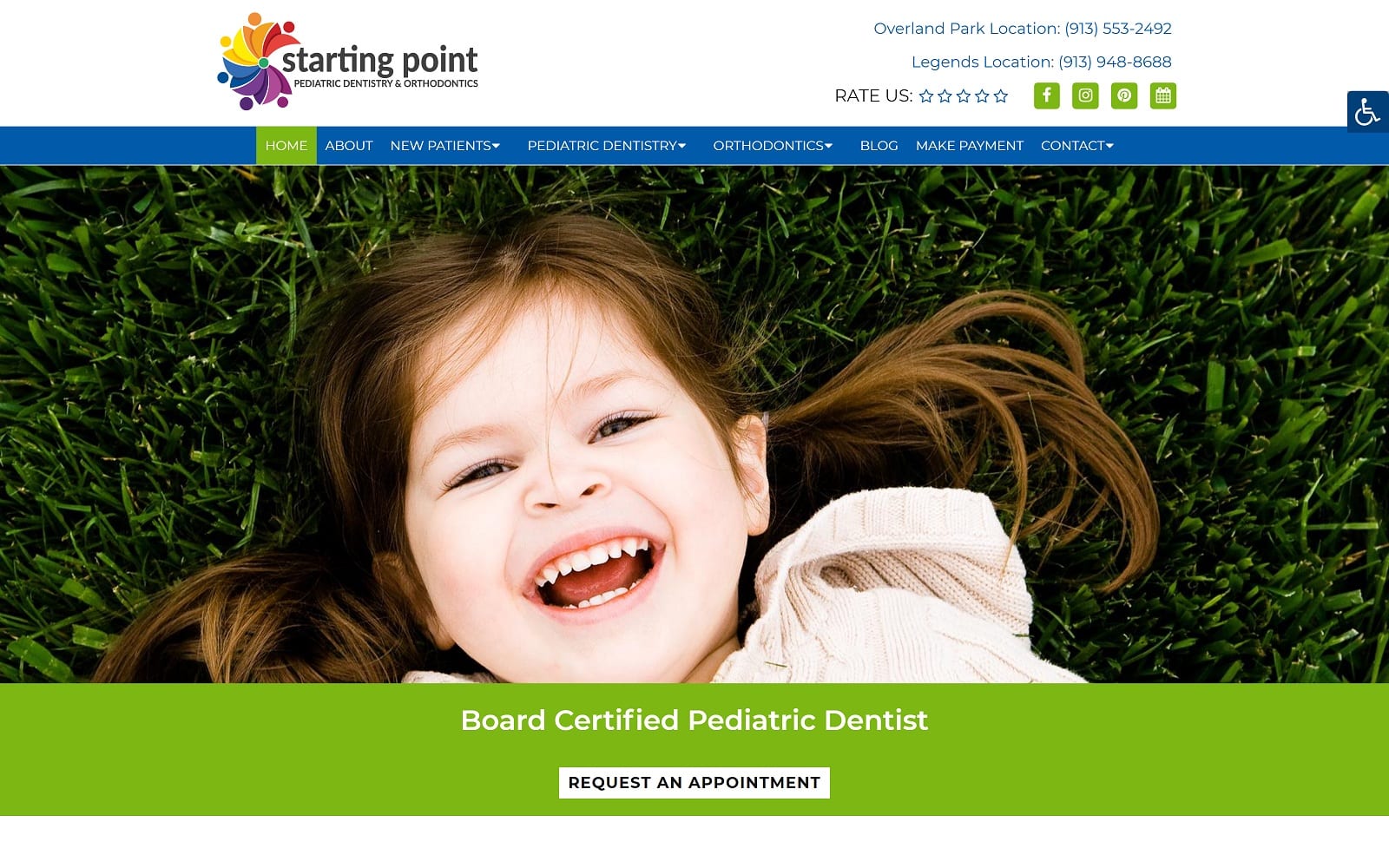 The Screenshot of Starting Point Pediatric Dentistry and Orthodontics startingpointdental.com Website
 