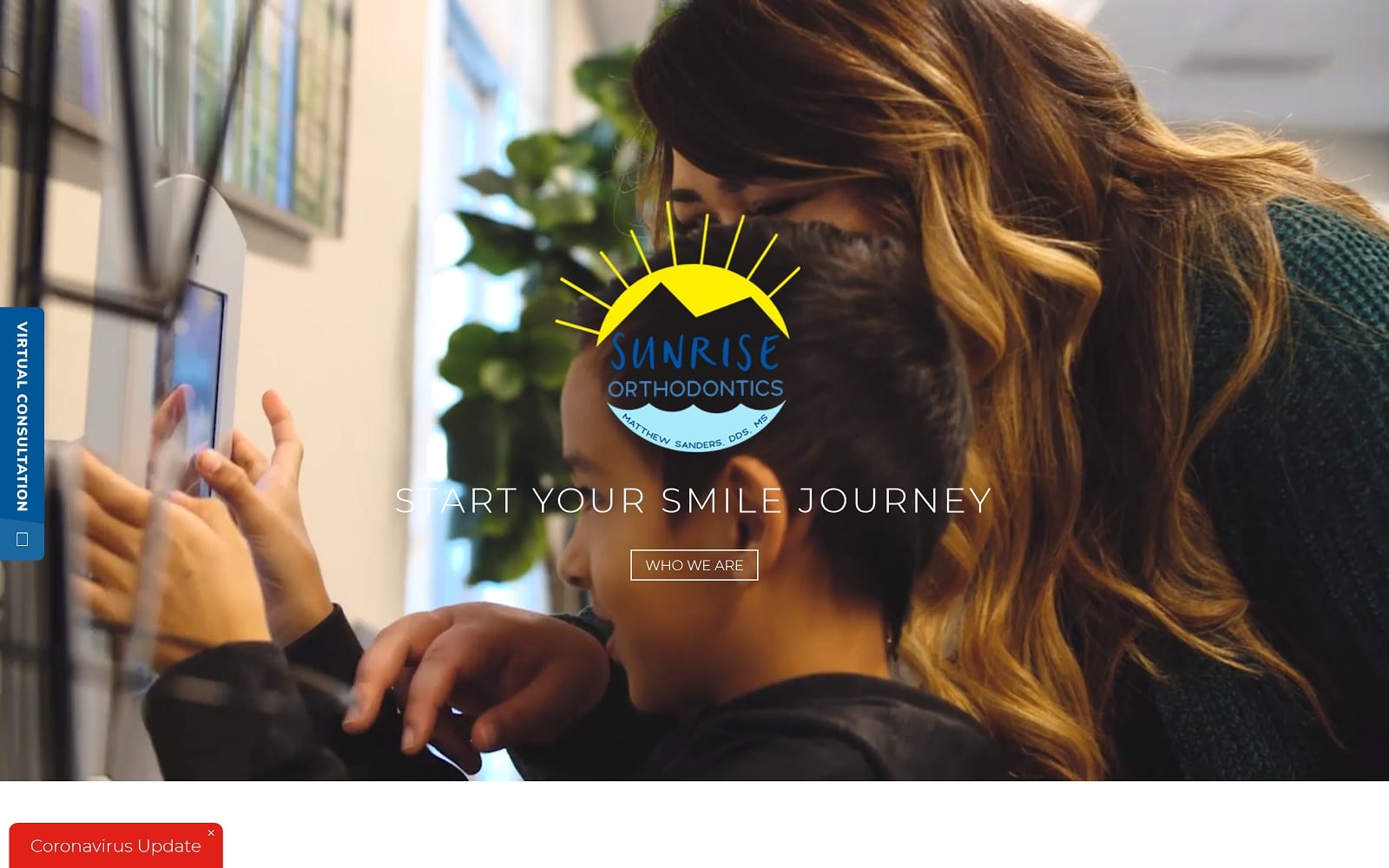The Screenshot of Sunrise Orthodontics - Dr. Matthew Sanders, DDS, MS sunriseorthodontics.com Website
