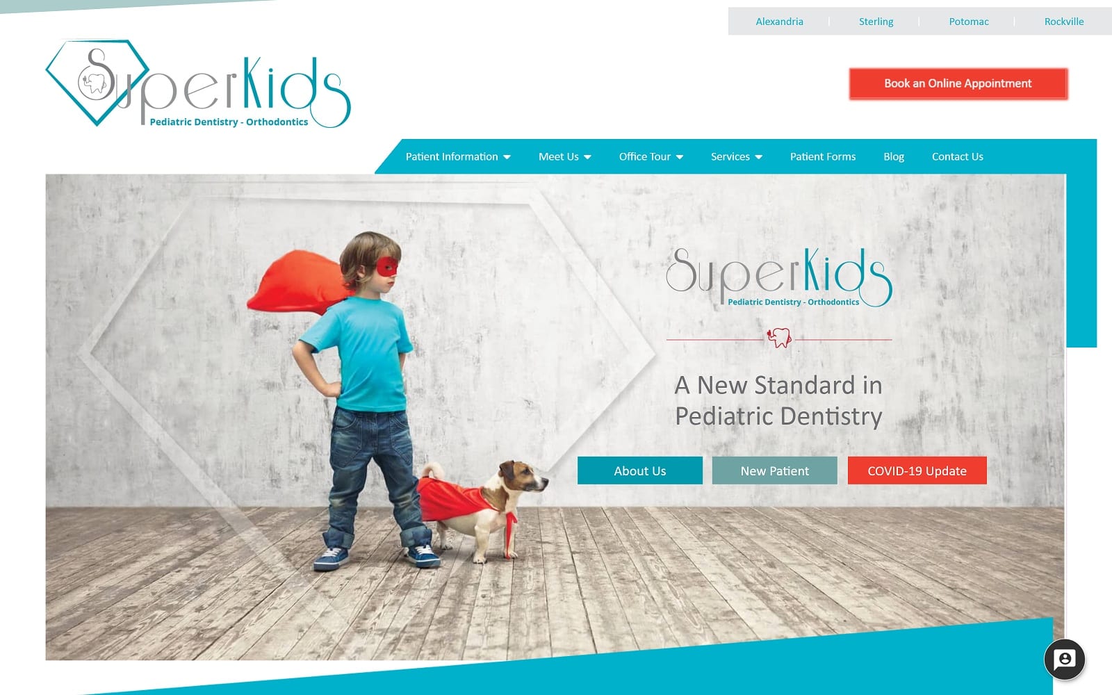 The Screenshot of SuperKids Pediatric Dentistry superkidsdentistry.com Dr. LiuWebsite