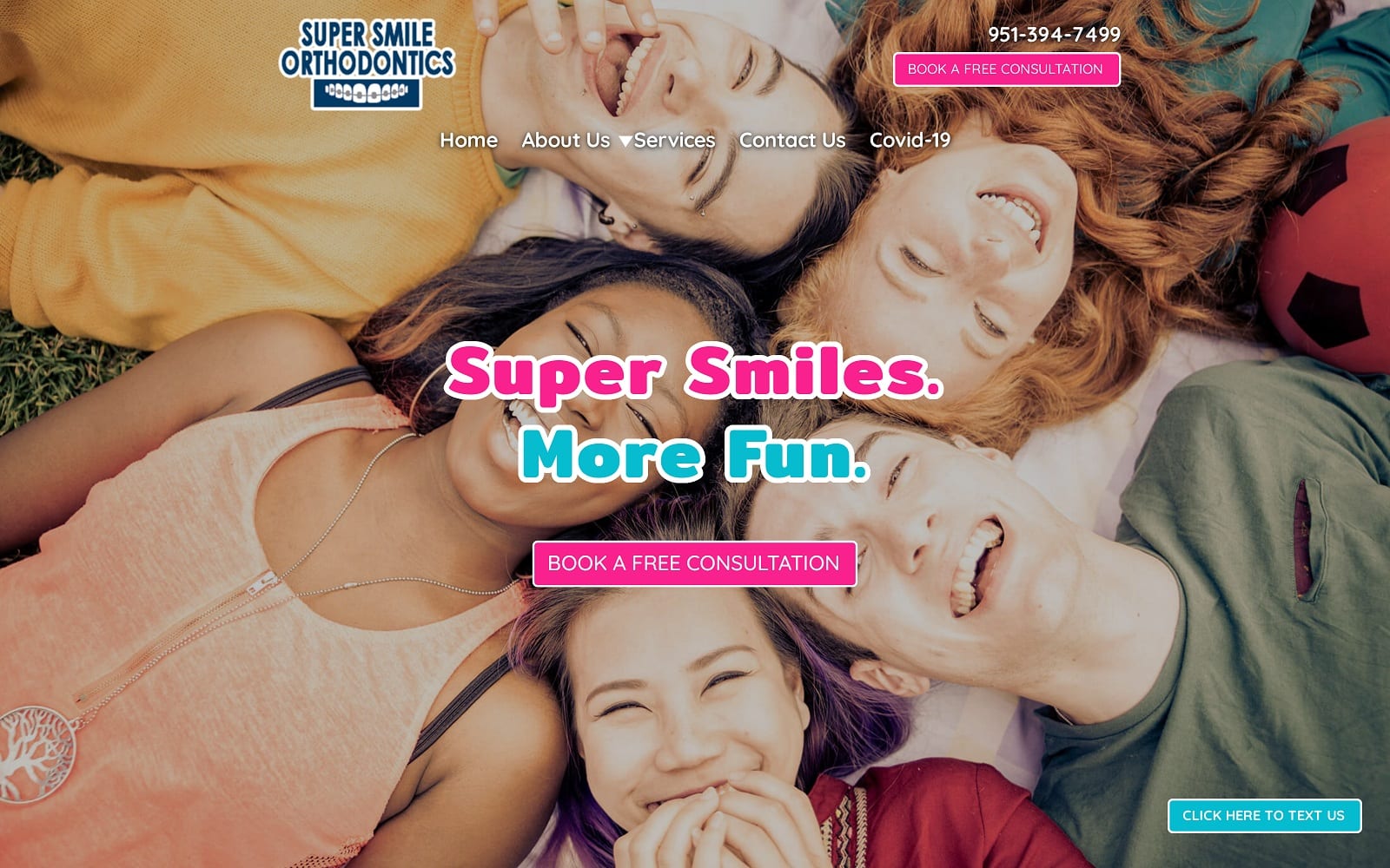 The Screenshot of Super Smile Orthodontics - Orthodontist & Invisalign in Corona supersmileorthodontics.com Website