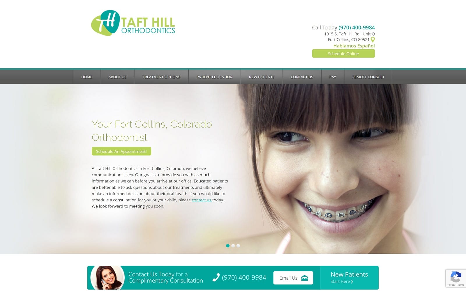 The Screenshot of Taft Hill Orthodontics: Orthodontist - Invisalign - Clear braces tafthillorthodontics.com Website