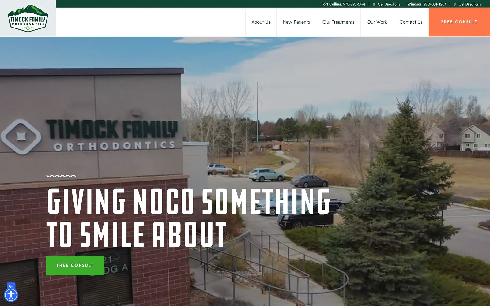 The Screenshot of Timock Family Orthodontics timockfamilyortho.com Website
