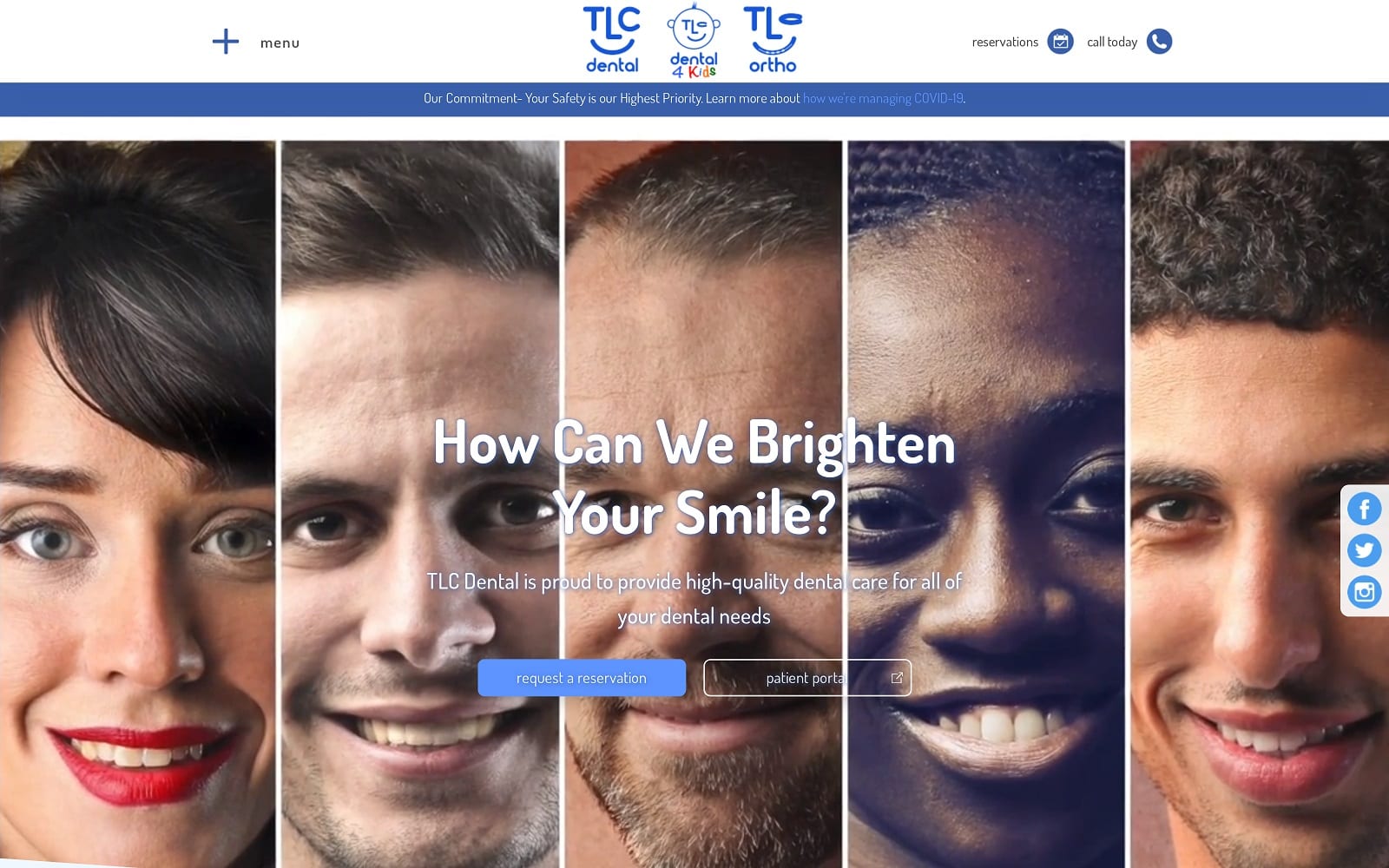 The Screenshot of TLC Dental – Hollywood tlcdental.biz Website