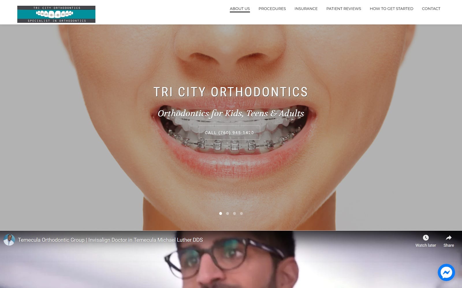 The Screenshot of Tri City Orthodontics | Orthodontist in Oceanside tri-citybraces.com Website