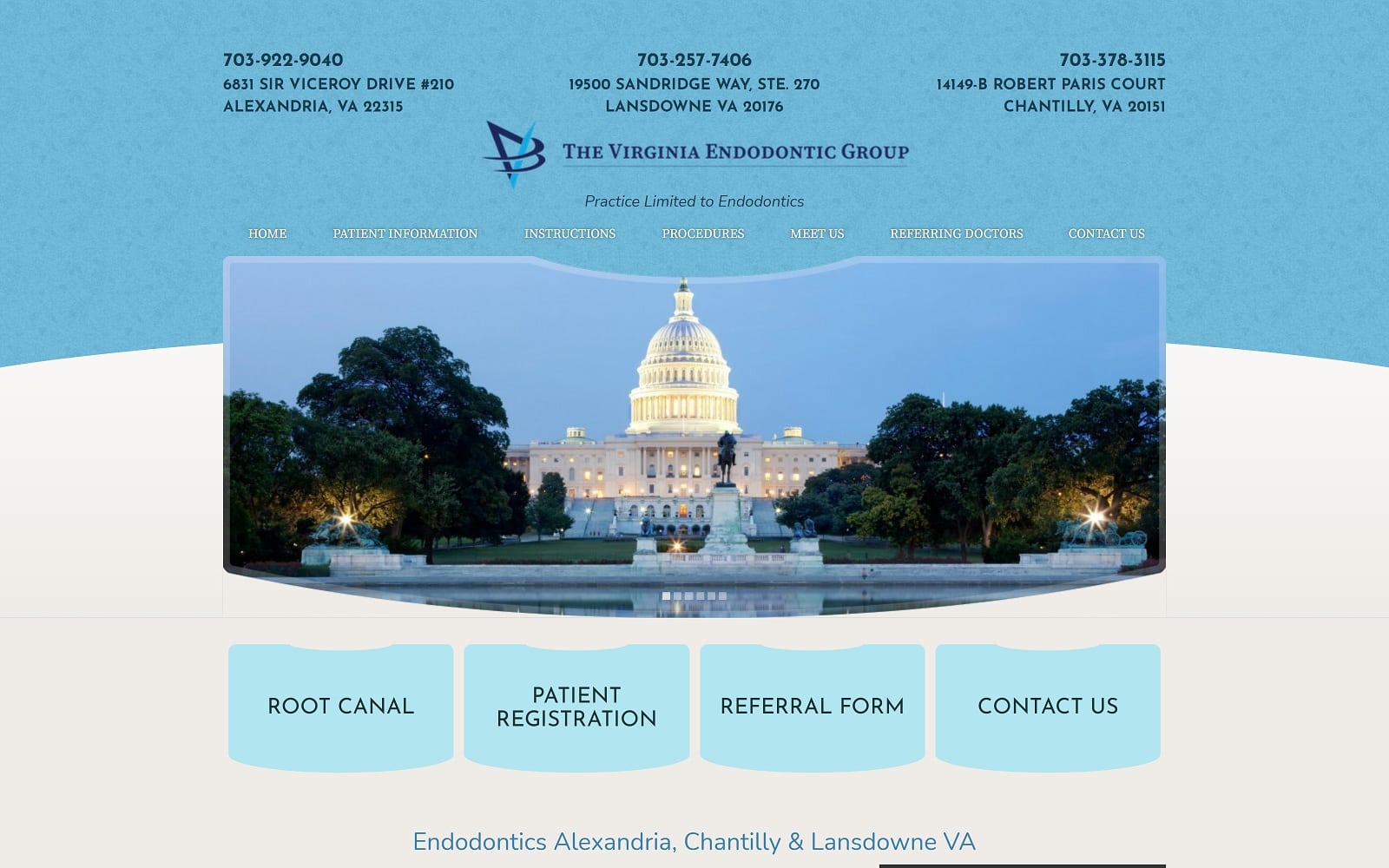 The Screenshot of The Virginia Endodontic Group vaendogroup.com Website