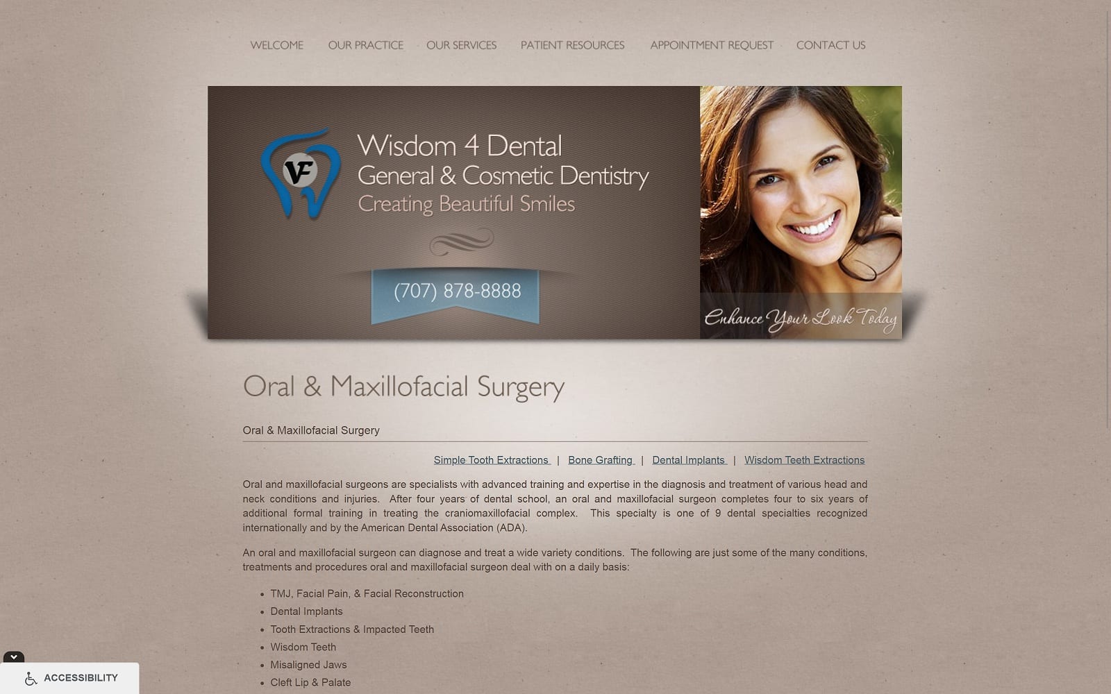 The Screenshot of Wisdom 4 Dental wisdom4dental.com Website