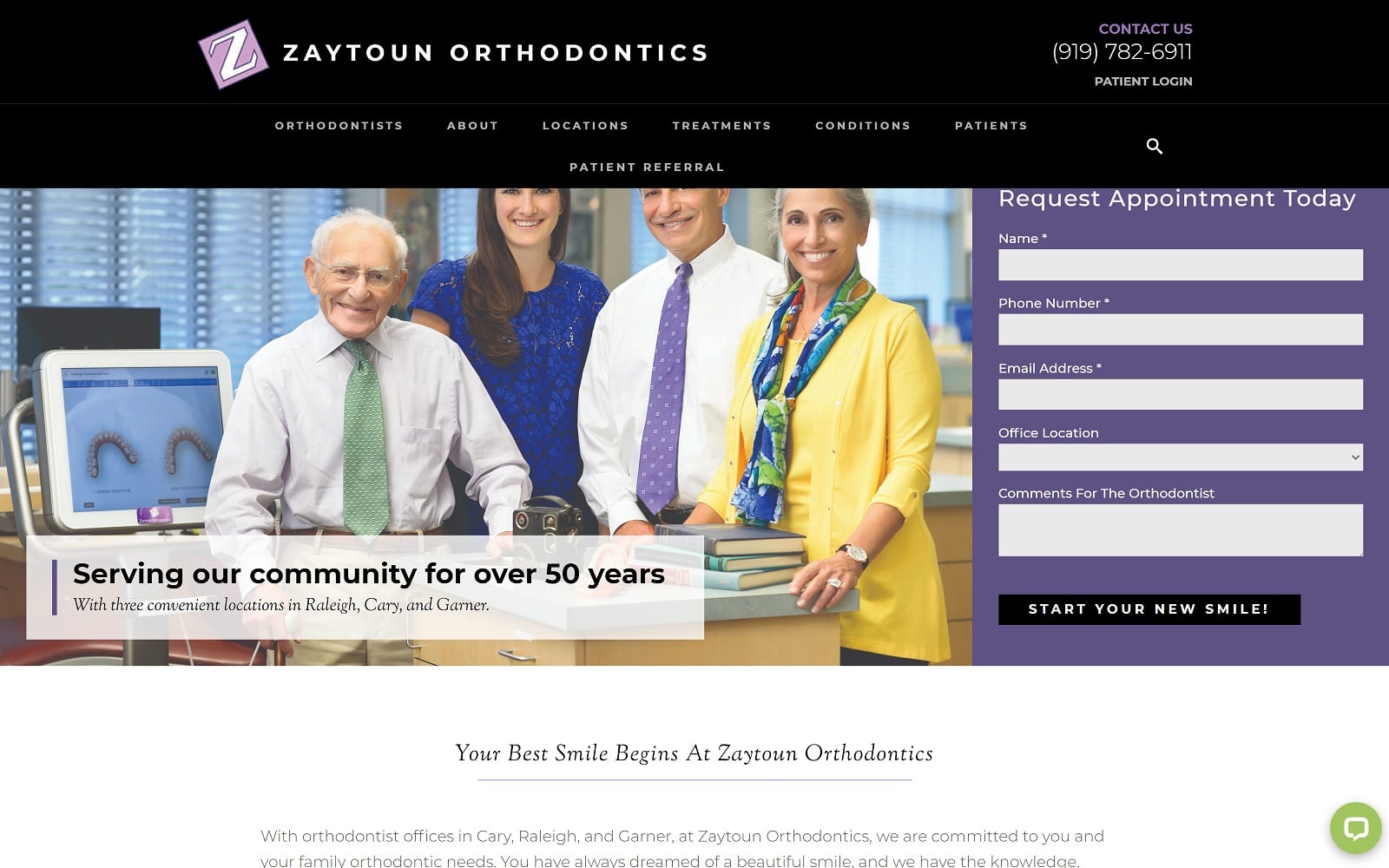The Screenshot of Zaytoun Orthodontics zaytounorthodontics.com Website