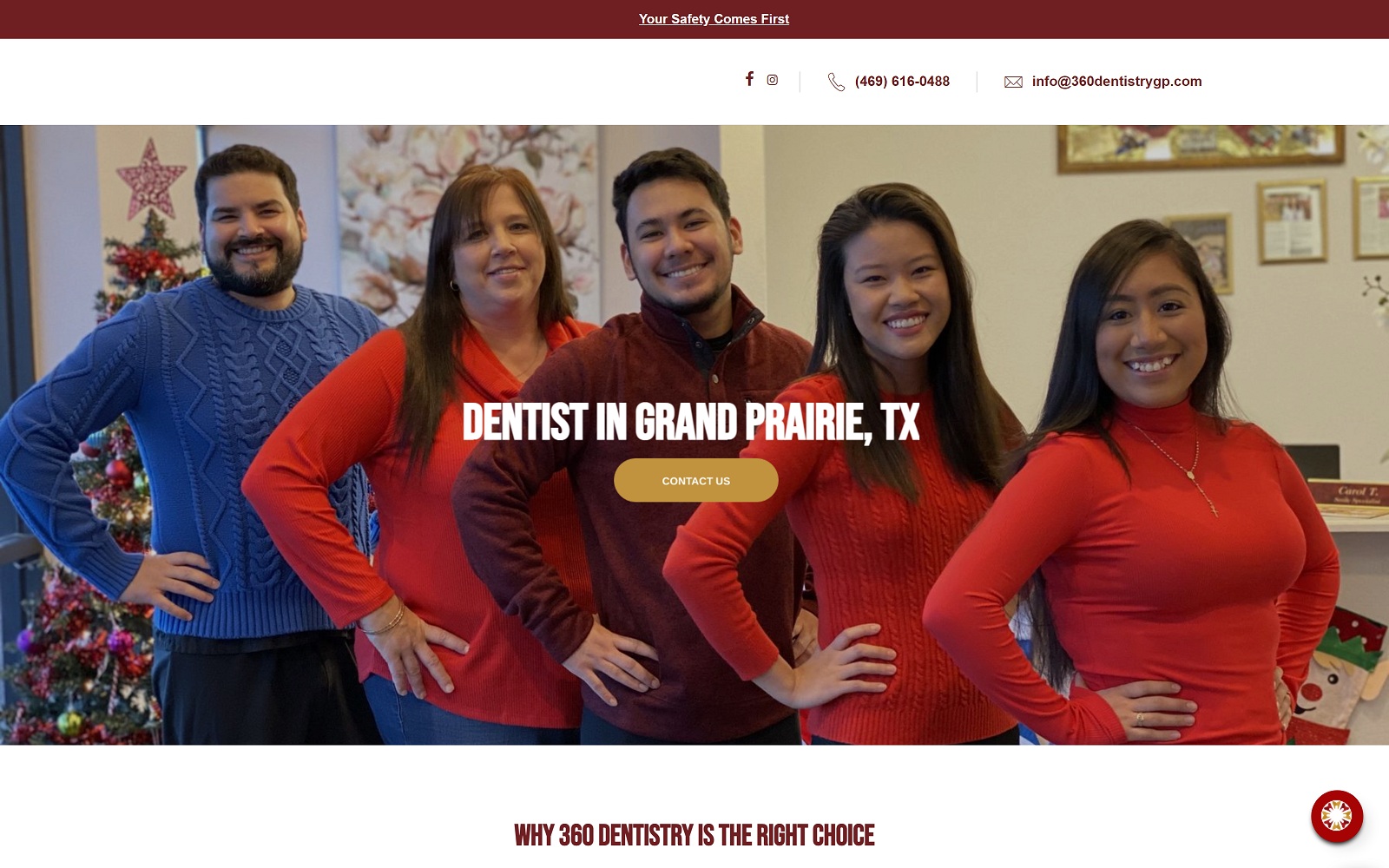 The Screenshot of 360 Family and Implant Dentistry 360dentistrygp.com Website