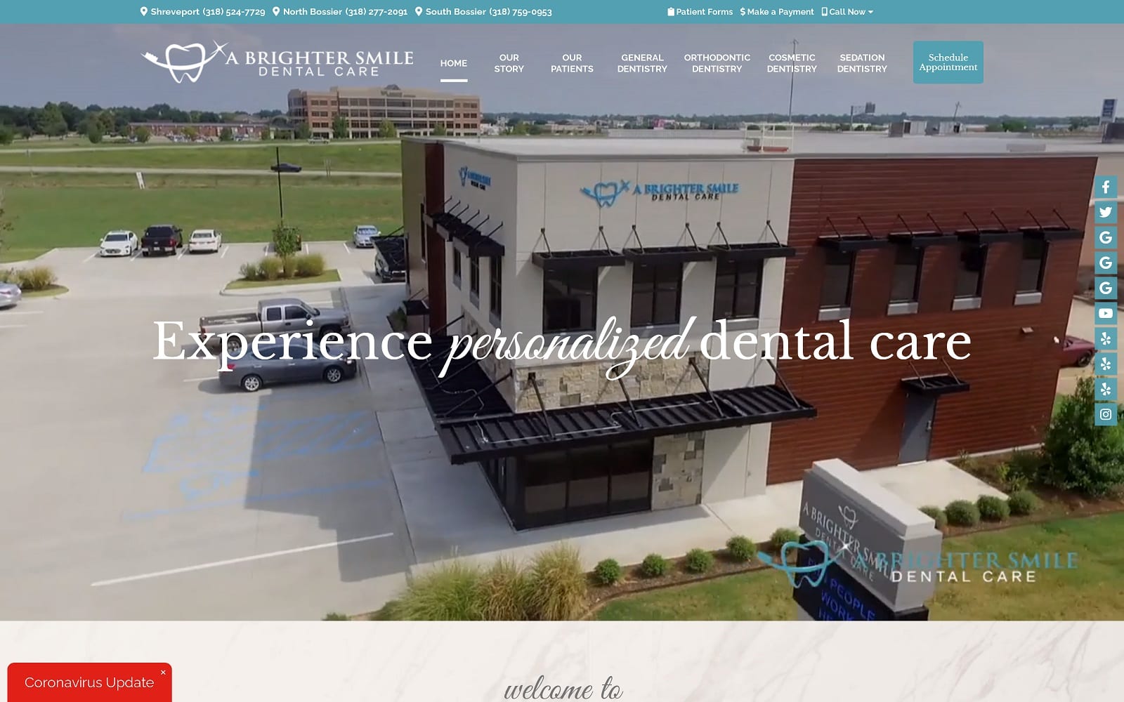 The Screenshot of A Brighter Smile Dental Care abrightersmiledentalcare.com Website