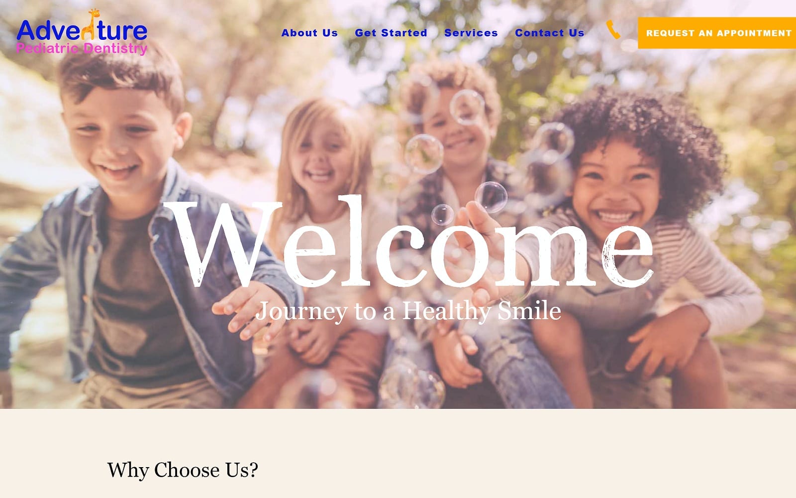 The Screenshot of Adventure Pediatric Dentistry adventurepediatricdental.com Website