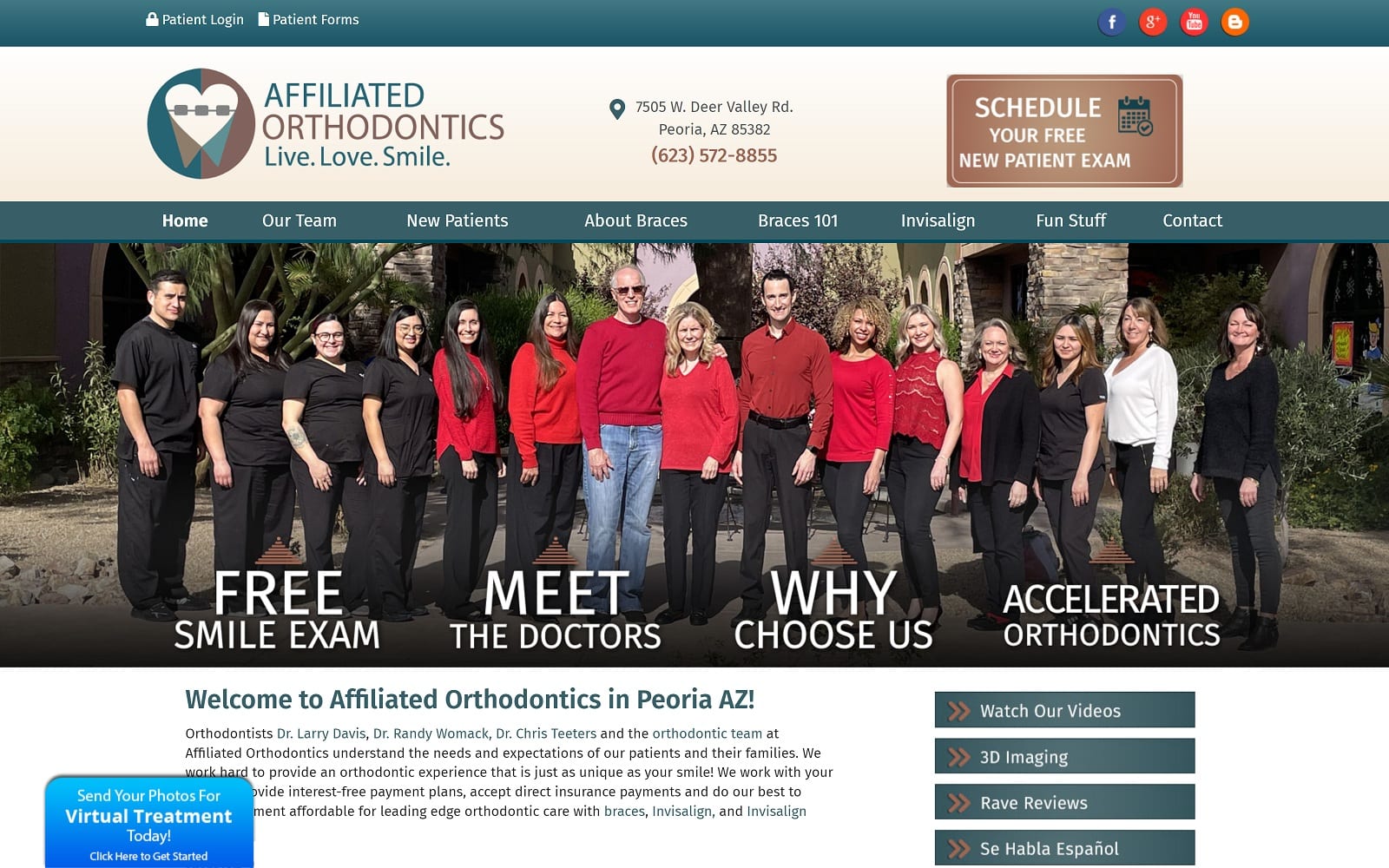 The Screenshot of Affiliated Orthodontics affiliatedorthodontics.com Website