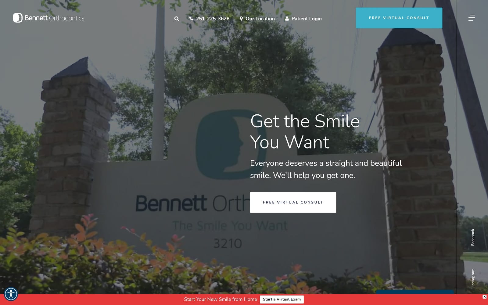 The Screenshot of Bennett Orthodontics bennettortho.com Website
