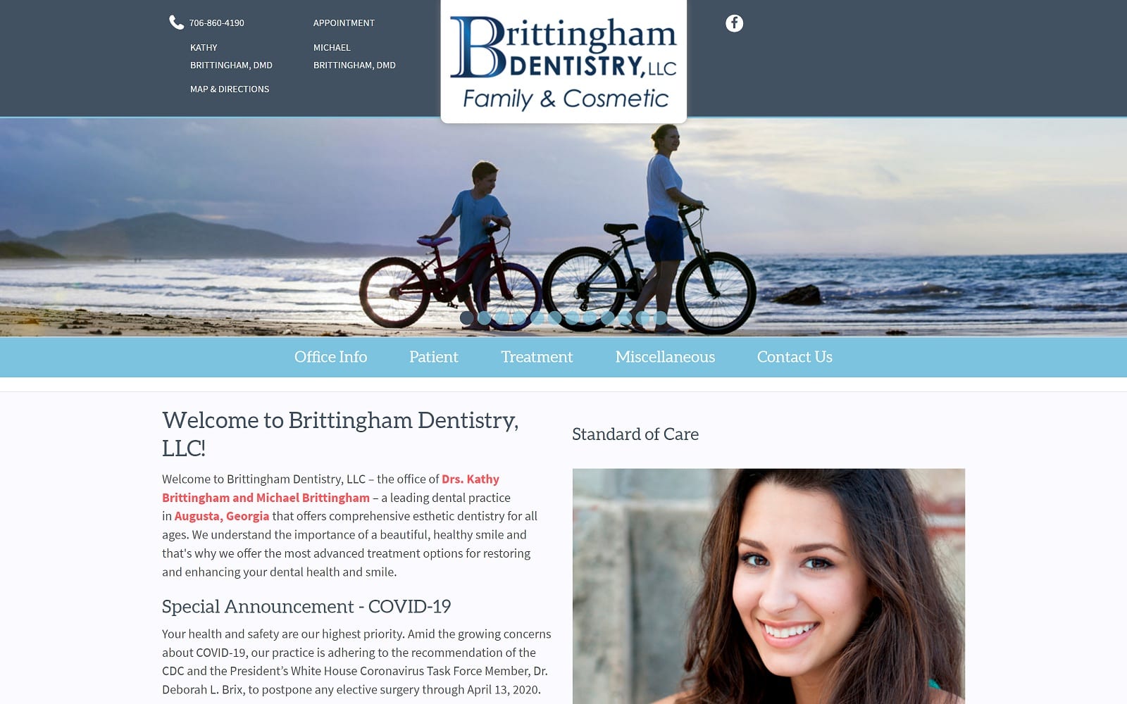 The Screenshot of Brittingham Dentistry LLC brittinghamdentistry.com Website
