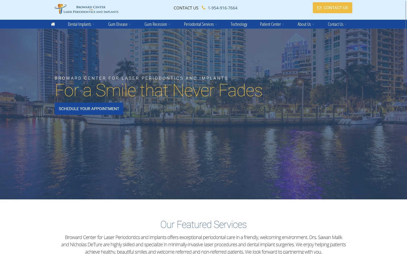 The Screenshot of Broward Center for Laser Periodontics & Implants browardimplantperio.com
