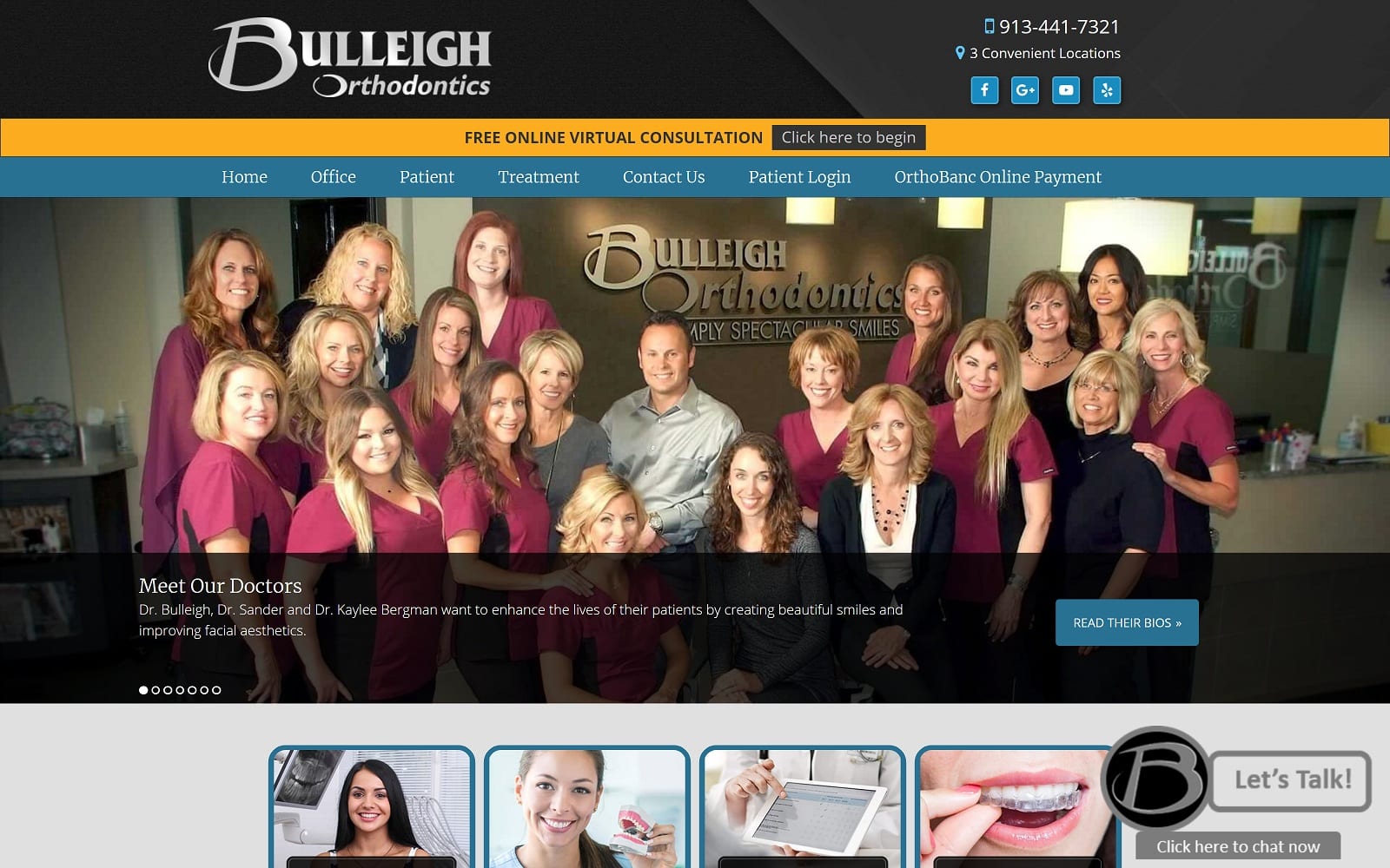 The Screenshot of Bulleigh Orthodontics bulleighortho.com Website