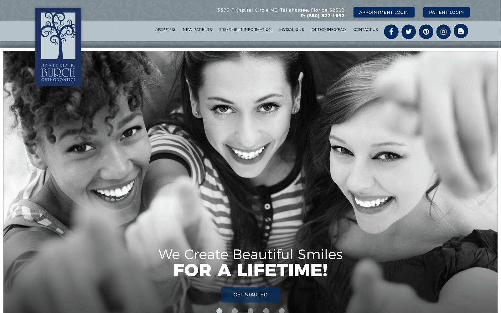 The Screenshot of Burch Orthodontics burchorthodontics.com Website