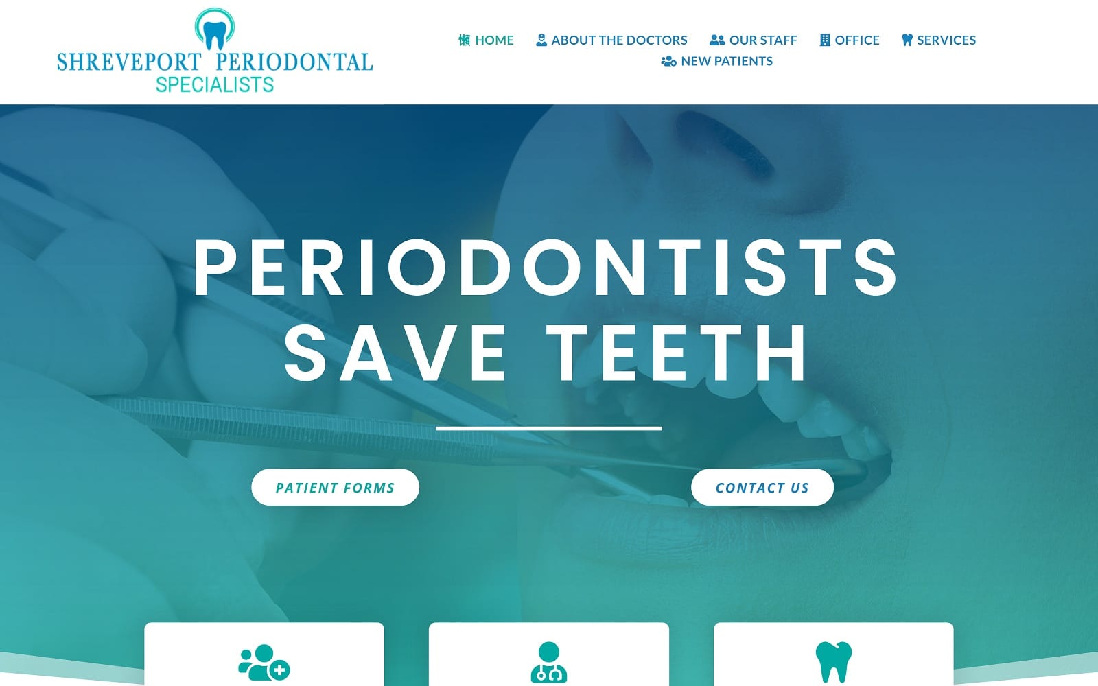 The Screenshot of Blaine G. Calahan, DDS, MS and William Borders, DDS calahanperio.com Website