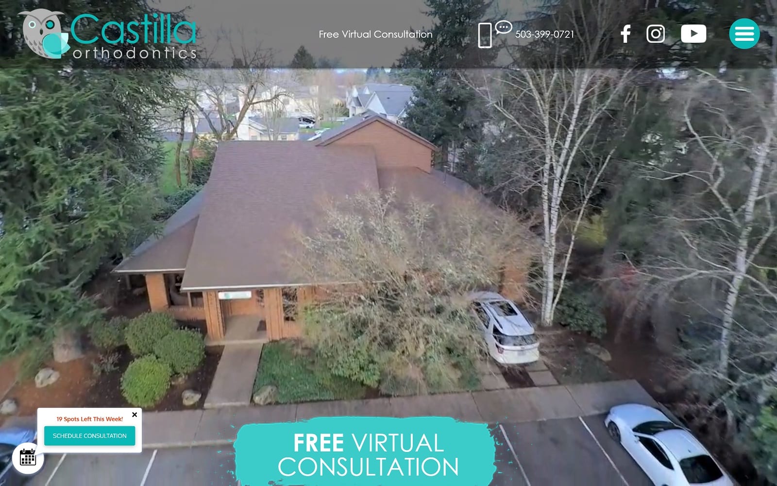 The Screenshot of Castilla Orthodontics - Invisalign & Braces castillaortho.com Website  