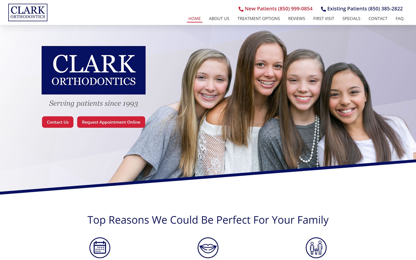 The Screenshot of Clark Orthodontics clarkorthotally.com Dr. Clark Website