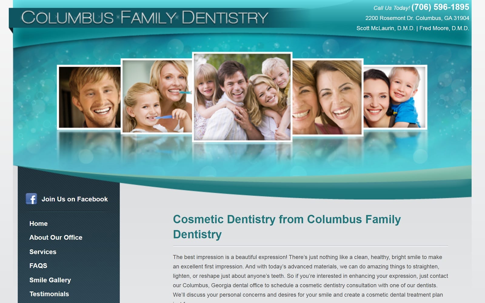 The Screenshot of Columbus Family Dentistry columbusfamilydentistry.com Website