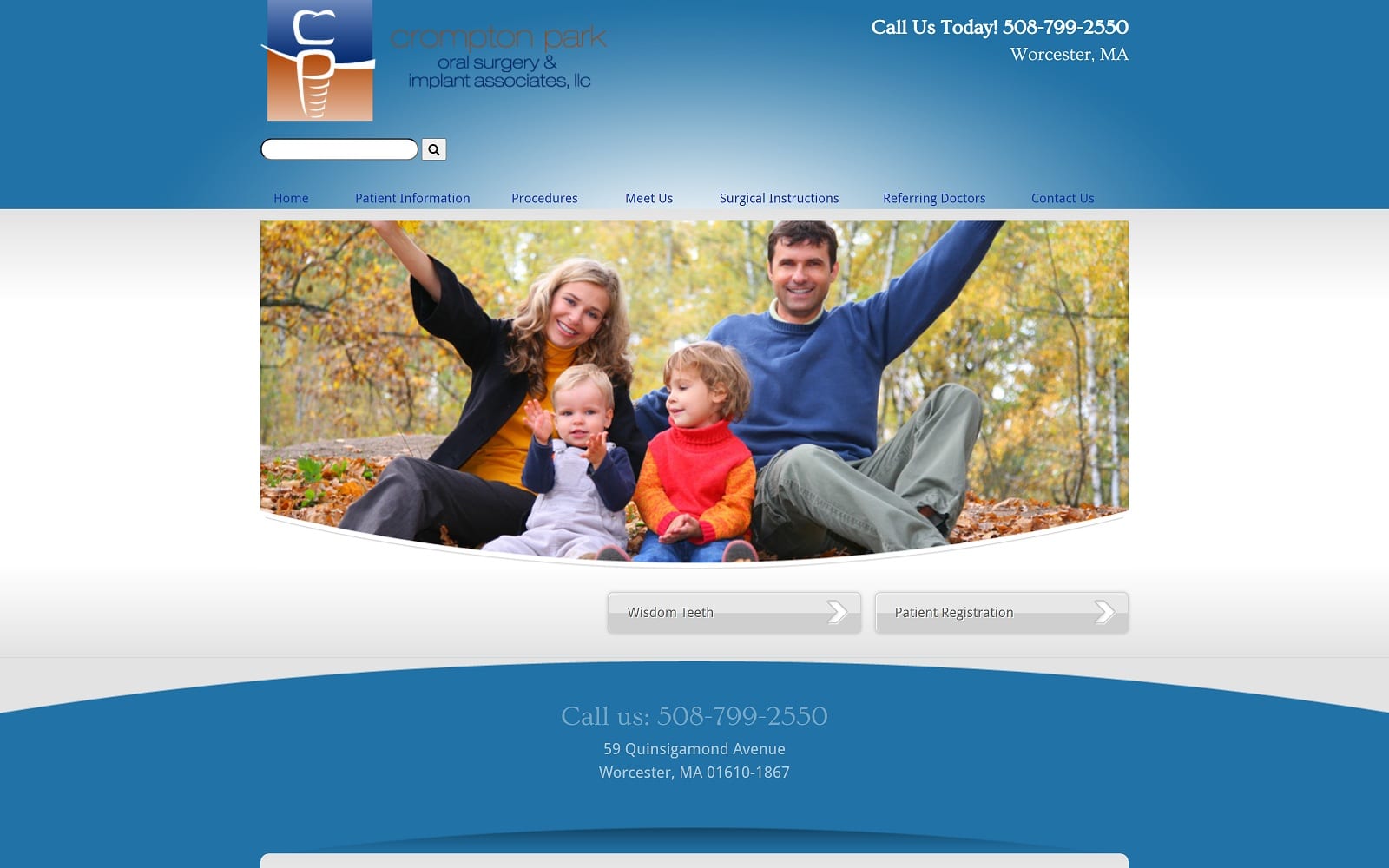 The Screenshot of Crompton Park Oral Surgery & Implant Associates, LLC cromptonparkoralsurgery.com Website