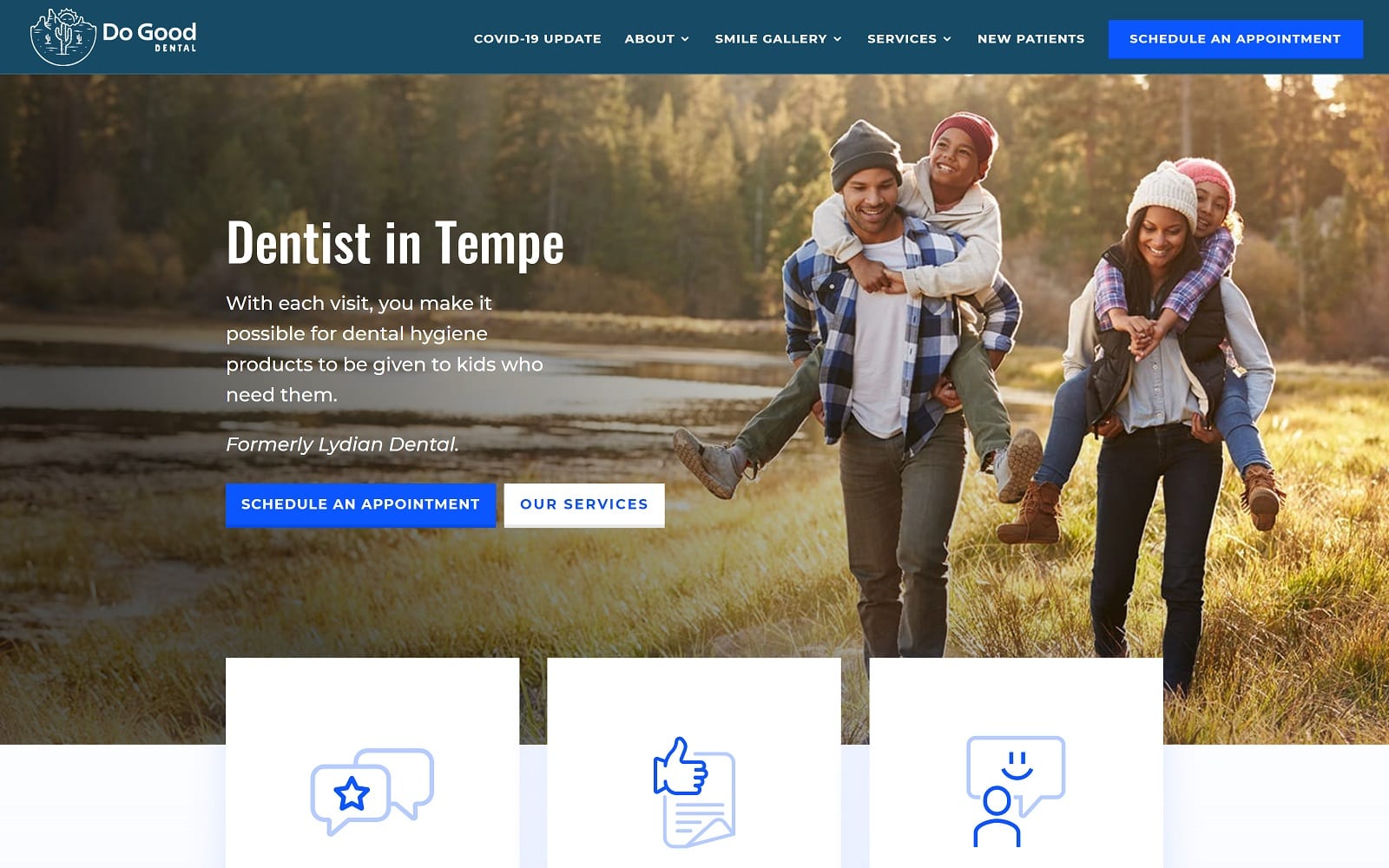 The Screenshot of Do Good Dental dogooddental.com Website